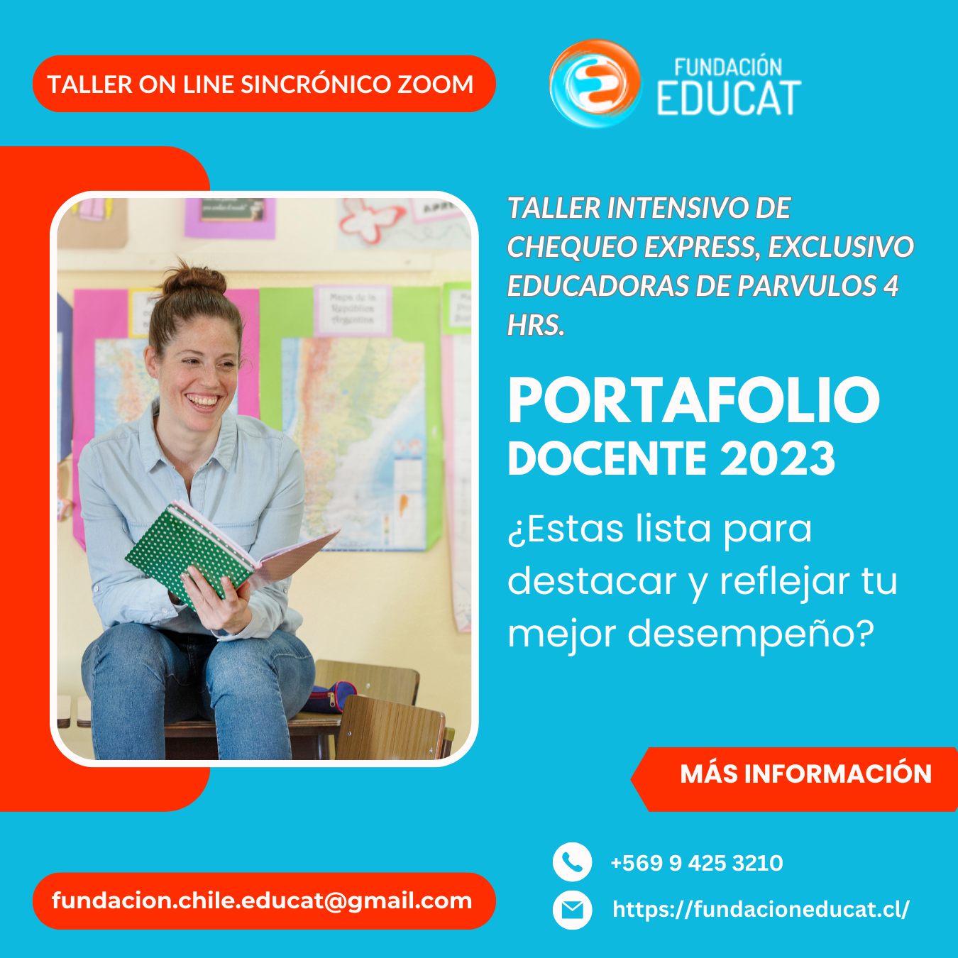 Taller Intensivo de Chequeo Express de tu Portafolio Docente 2023. Exclusivo para Educadoras de Parvulos